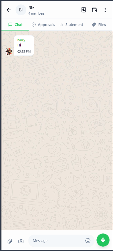 MAVE group chat screen